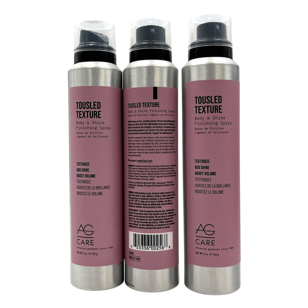 AG Care Tousled Texture Body & Shine Finishing Spray 5 oz-3 pack