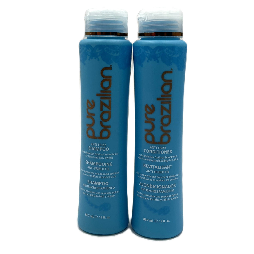 Pure Brazilian Anti-Frizz Shampoo & Conditioner 3 fl.oz Duo