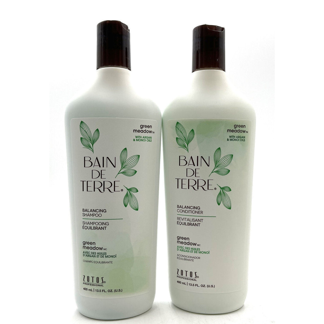 Bain De Terre Green Meadow Balancing Shampoo & Conditioner 13.5 oz Duo
