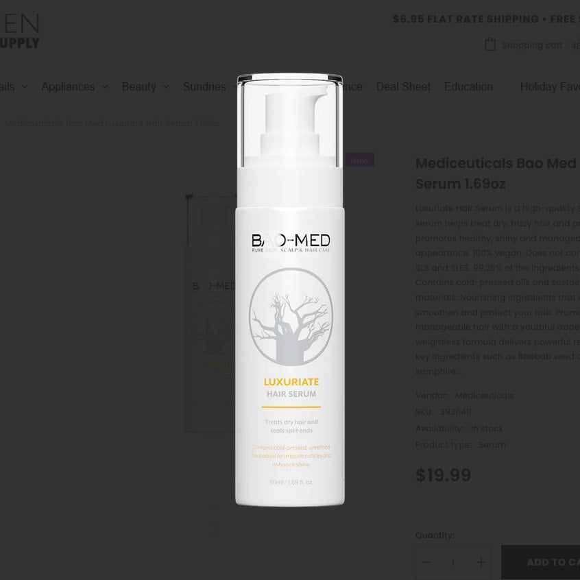 Mediceuticals Bao Med Luxuriate Hair Serum 1.69oz