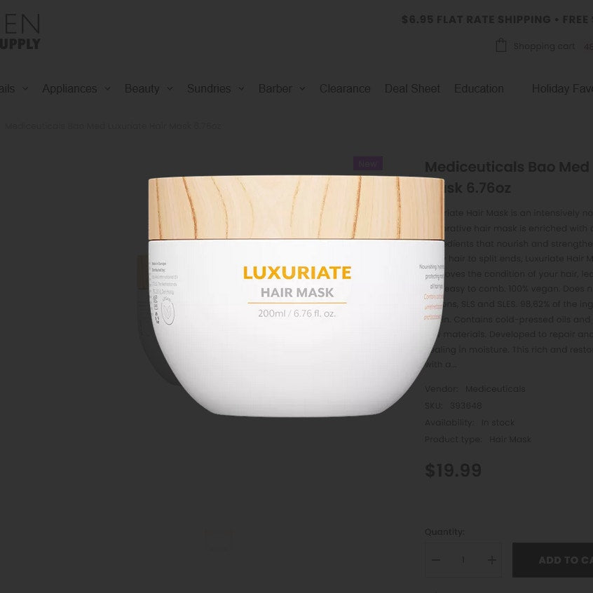 Mediceuticals Bao Med Luxuriate Hair Mask 6.76oz