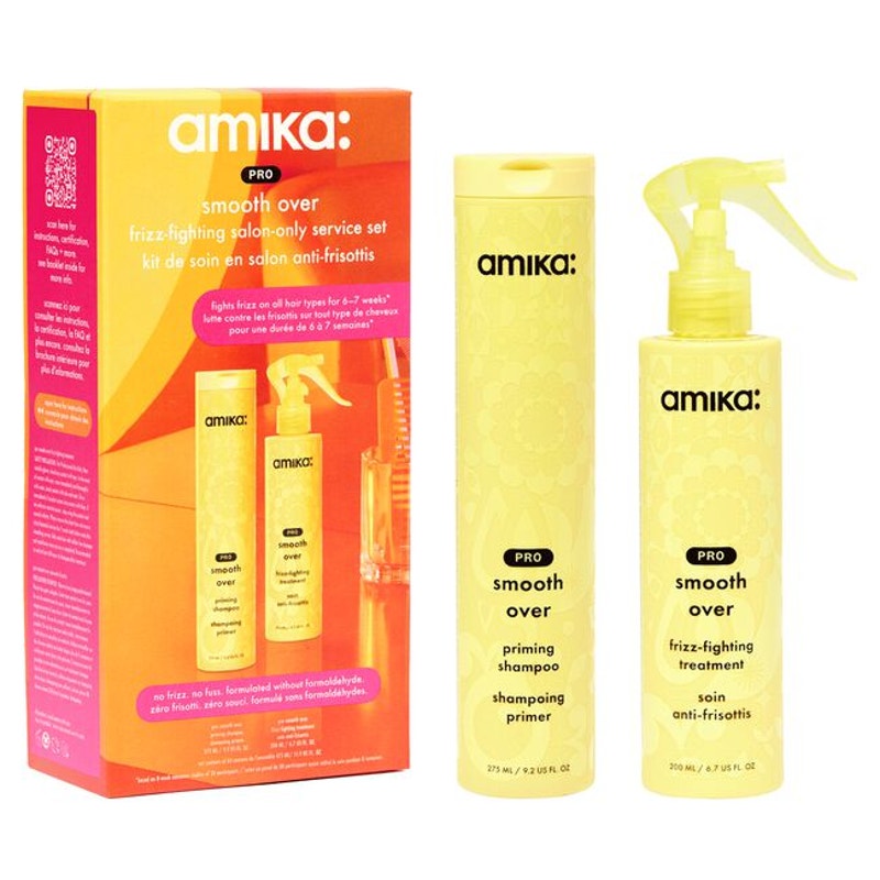 Amika Pro Smooth Over Frizz Fighting Duo(Shampoo 9.2 oz & Treatment 6.7 fl.oz)