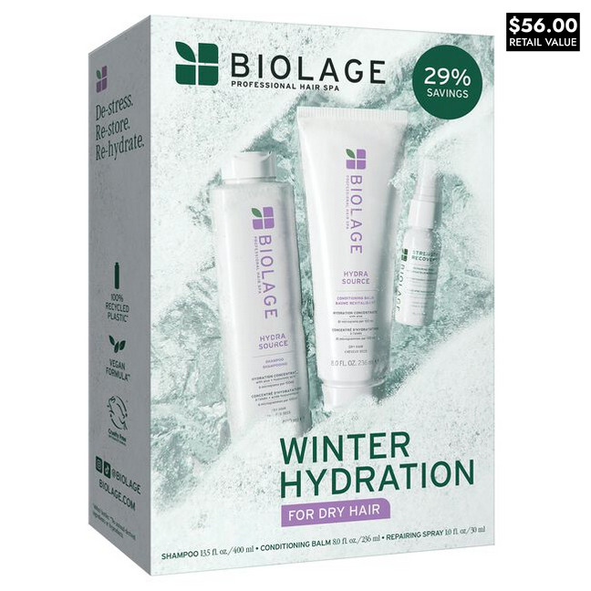 Biolage HydraSource Holiday Kit(Shampoo+Conditioner+Spray)