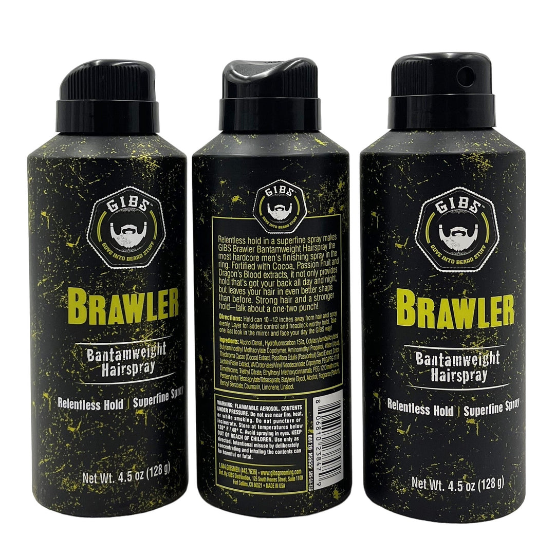 GIBS Brawler Bantamweight Hairspray 4.5 oz-3 Pack