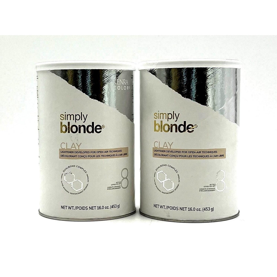 Kenra Color Simply Blonde Clay Lightener Upto 8 Levels Lift 16 oz-2 Pack