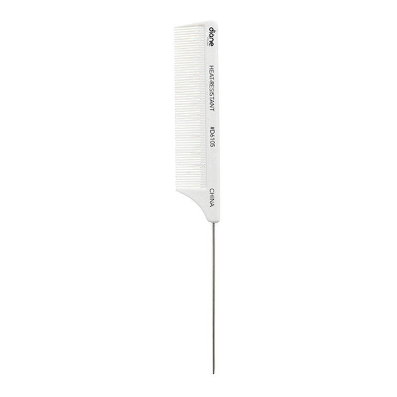 Diane Heat-Resistant & Static-Free White 8" Pin Tail