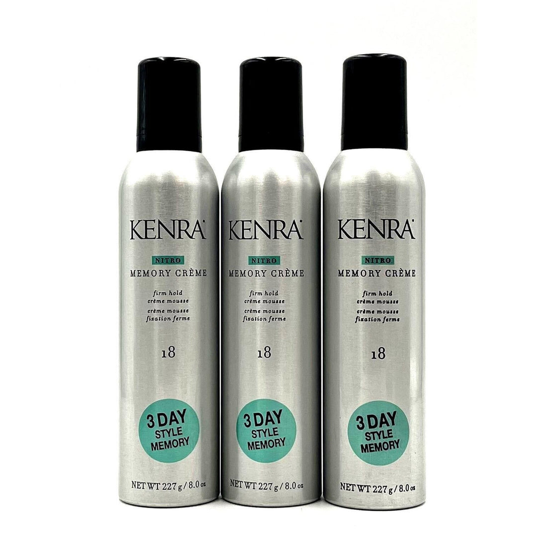 Kenra Nitro Memory Creme Firm Hold #18 8 oz-3 Pack