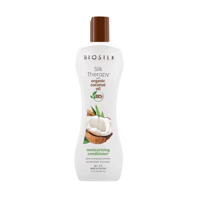 Biosilk Silk Therapy Coconut Oil Moisturizing Conditioner 12 fl oz