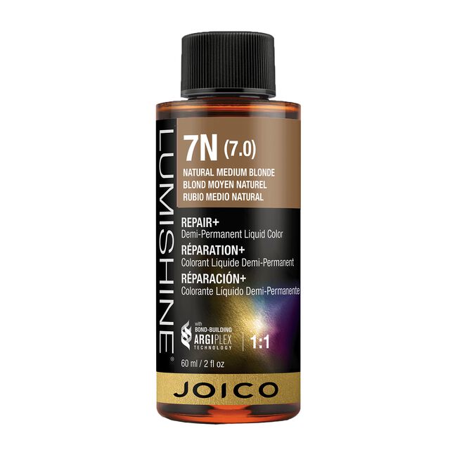 Joico LumiShine Demi-Permanent Liquid Hair Color 2 fl.oz-7N Natural Medium Blonde