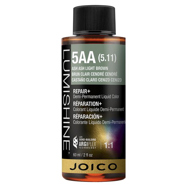Joico LumiShine Demi-Permanent Liquid Hair Color 2 fl.oz-5AA Ash Ash Light Brown
