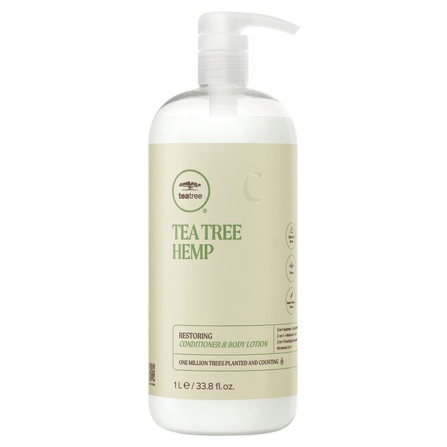 Paul Mitchell Tea Tree Hemp Restoring Shampoo & Body Wash & Conditioner 33.8 fl.oz Duo