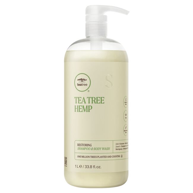 Paul Mitchell Tea Tree Hemp Restoring Shampoo & Body Wash & Conditioner 33.8 fl.oz Duo