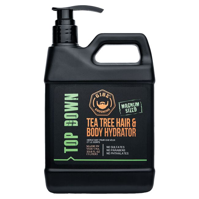 GIBS Grooming Tea Tree Hair &amp; Body Hydrator Top Down 33.8 oz