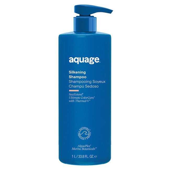 Aquage Sea Extend Silkening Shampoo/Frizzy Hair 33.8 oz