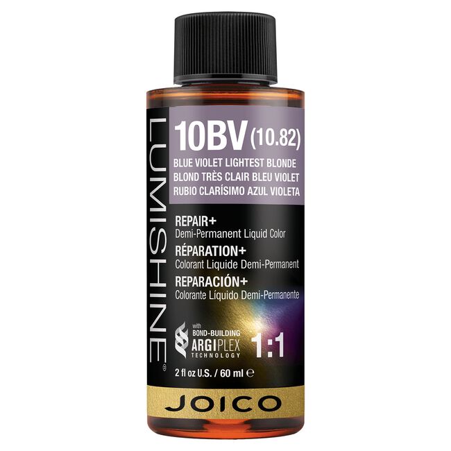 Joico LumiShine Demi-Permanent Liquid Hair Color 10BV Blue Violet Lightest Blonde