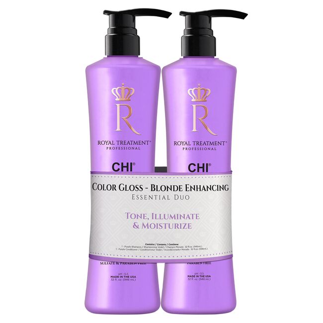 CHI  Royal Treatment Color Gloss Blonde Enhancing Essential Liter Duo