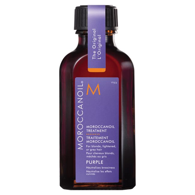 Moroccanoil Blonde Perfecting Purple Shampoo/Conditioner 33.8 fl.oz & Purple Oil 1.7 oz Trio