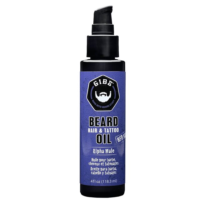 GIBS Beard Hair Tattoo Oil Alpha Male 4 fl.oz-2 Pack