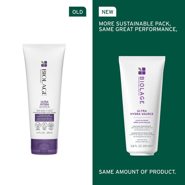 Biolage Spa Ultra Hydra Source Leave-In Cream for Very Dry Hair 6.8 fl.oz - New Design