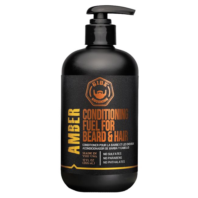 GIBS Amber Man Wash BHB 3-1, Conditioner 12 fl oz &amp; Bar 7 oz TRIO
