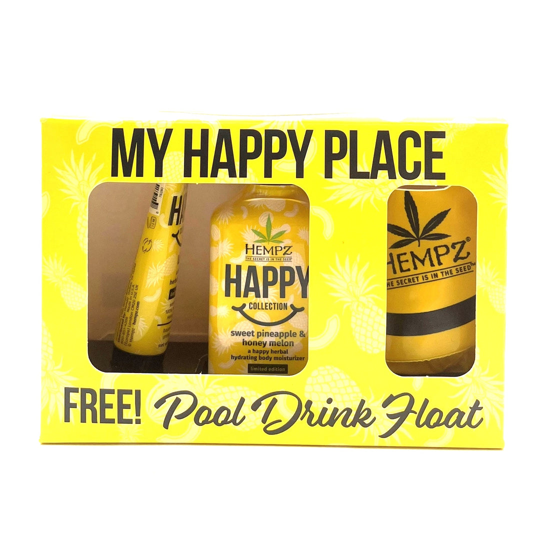 Hempz Pool Drink Float Features (Sweet Pineapple & Honey Melon Body Moisturizer & Lip Balm)