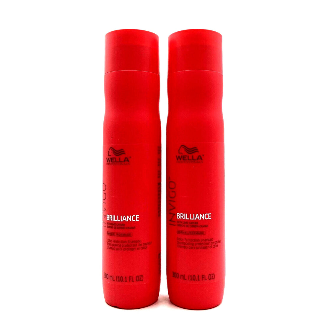 Wella Invigo Brilliance Color Protection Shampoo/Normal Hair 10.1 oz-2 Pack