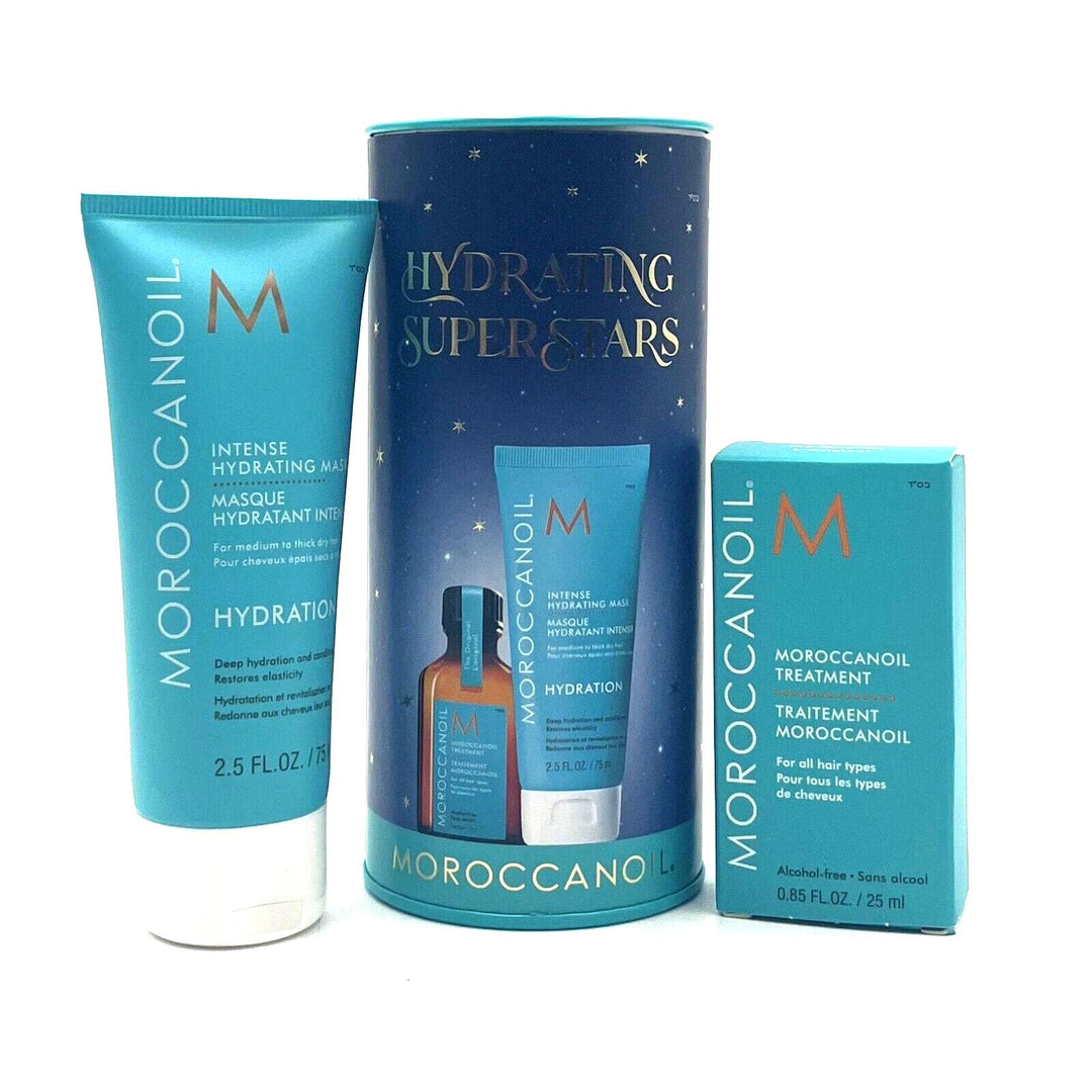 Moroccanoil Hydrating Superstars Oil Treatment 0.85 oz & Intense Mask 2.5 oz Duo