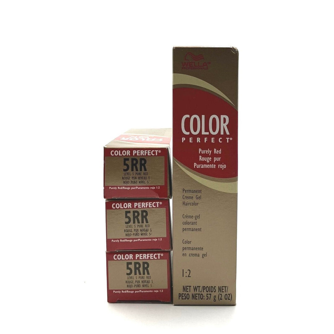 Wella Color Perfect Permanent Creme Gel 5RR Purely Red-2 Pack