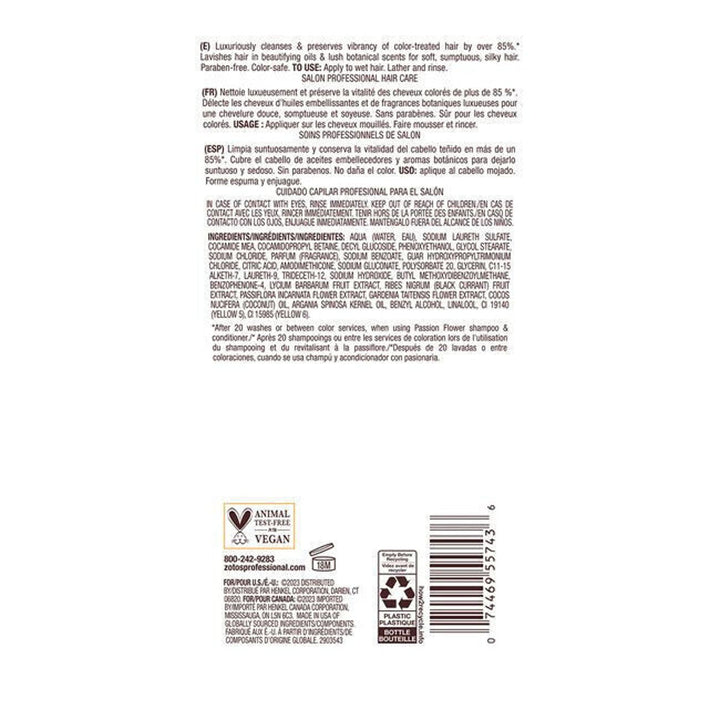 Bain De Terre Passion Flower Color Preserving Shampoo & Conditioner 13.5 oz Du