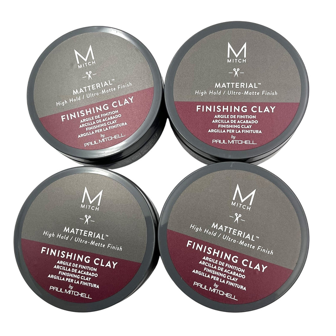 Paul Mitchell Matterial Strong Hold Ultra Matte Styling Clay 3 oz-4 Pack