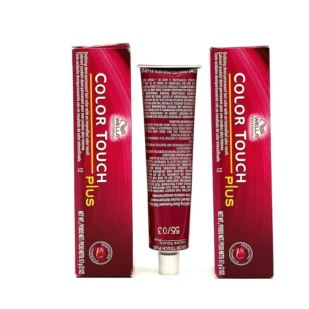 Wella Color Touch+Intense Light Brown/Natural Gold Demi-Permanent 2 oz-2 Pack