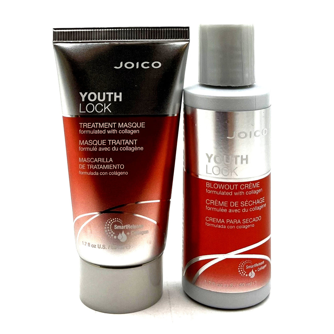 Joico Youth Lock Blowout Creme & Treatment Masque 1.7 oz Duo