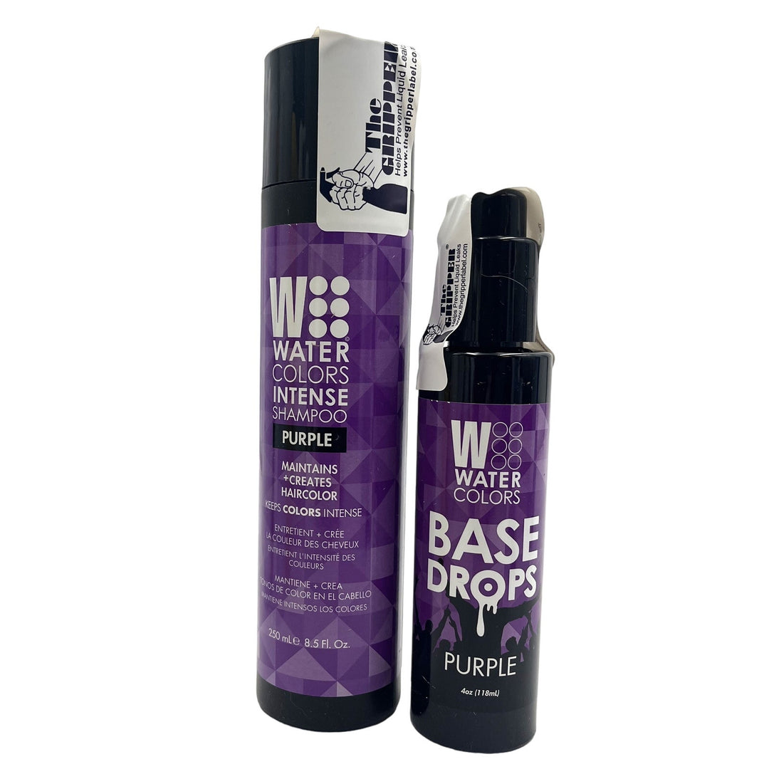 Watercolors Intense Shampoo Purple 8.5 fl.oz & Base Drops Purple 4 oz