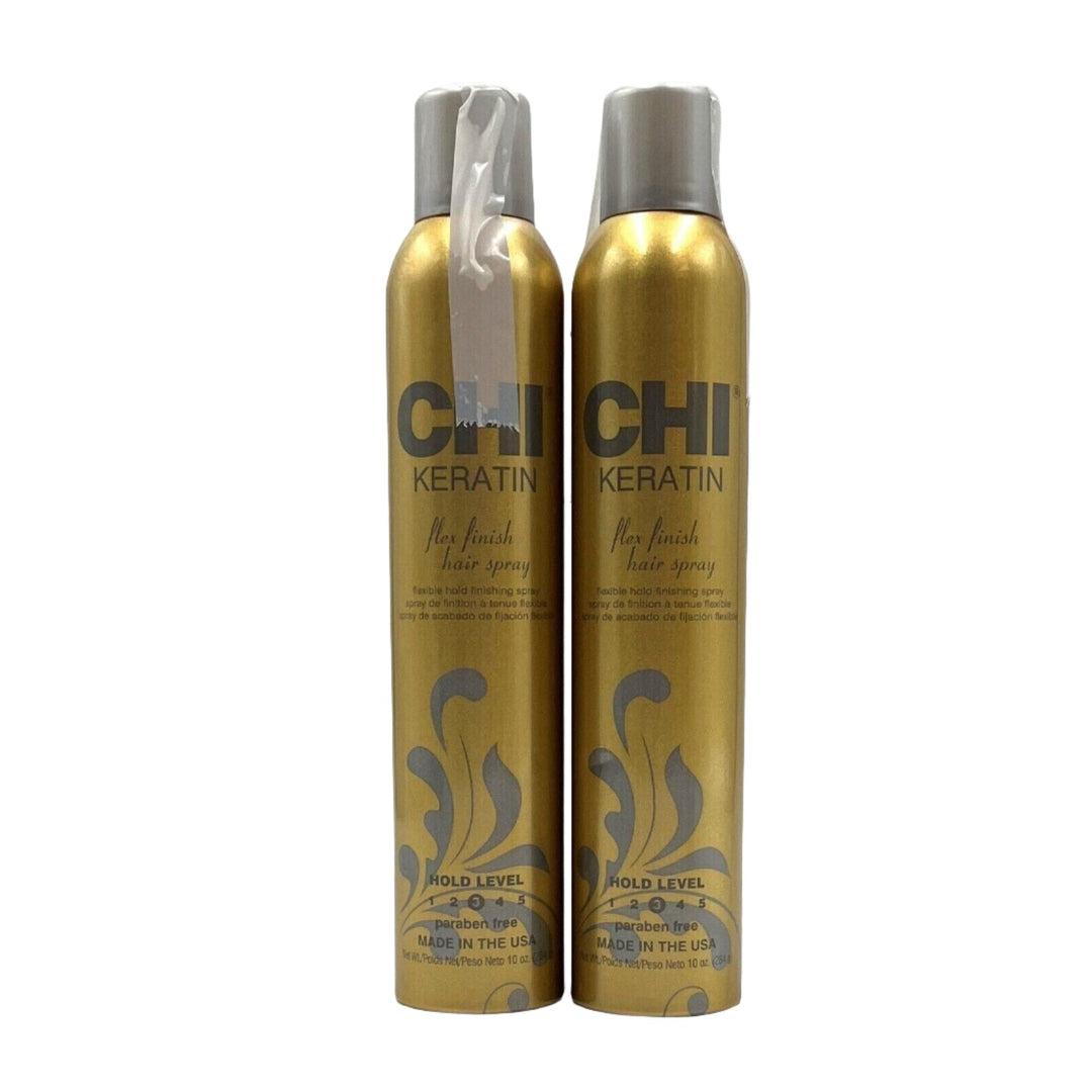 CHI Keratin Flex Finish Hair Spray Flexible Hold 10 oz-2 Pack