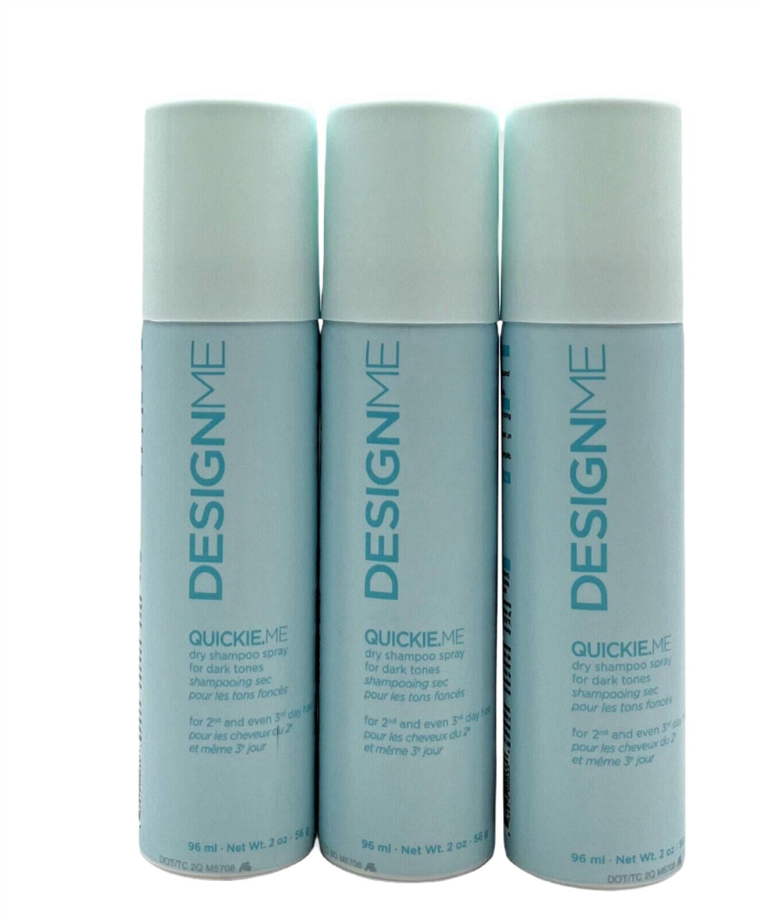 DesignMe Quickie Me Dry Shampoo Spray For Dark Tones 2 oz-3 Pack