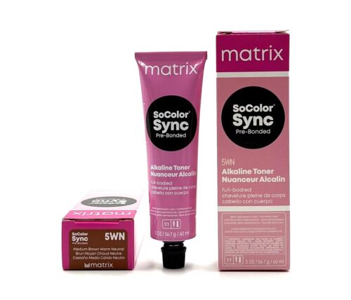 Matrix SoColor Sync Pre-Bonded 5WN Medium Brown Warm Natural 2 oz