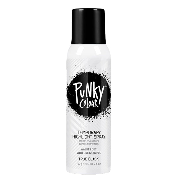 Punky Colour Temporary Highlight Spray True Black 3.5 oz-6 Pack