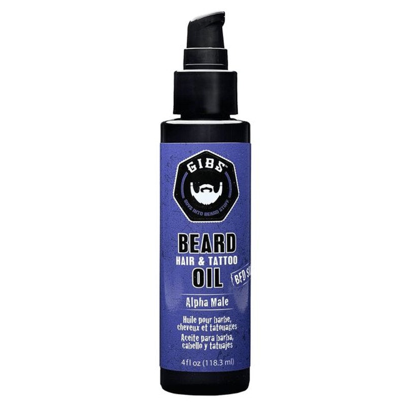 GIBS Beard Hair Tattoo Oil Alpha Male 4 fl.oz