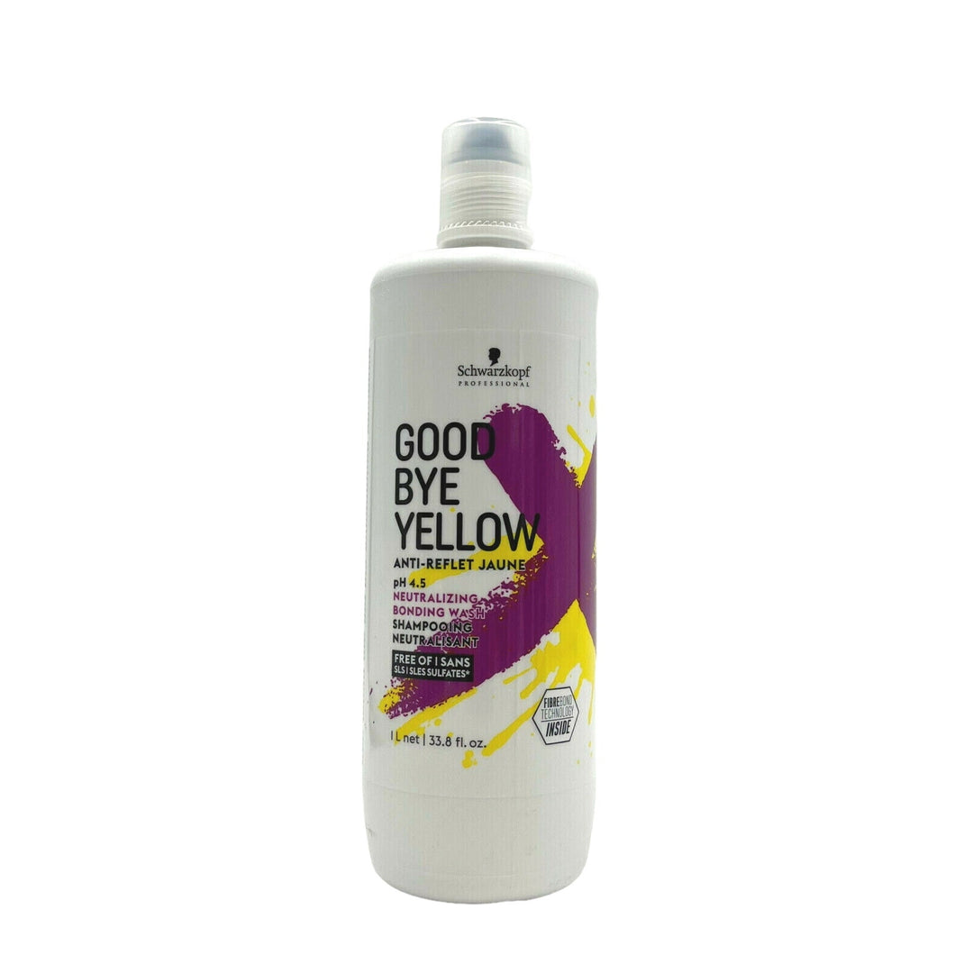 Schwarzkopf Good Bye Yellow Neutralizing Bonding Wash Shampoo 33.8 oz