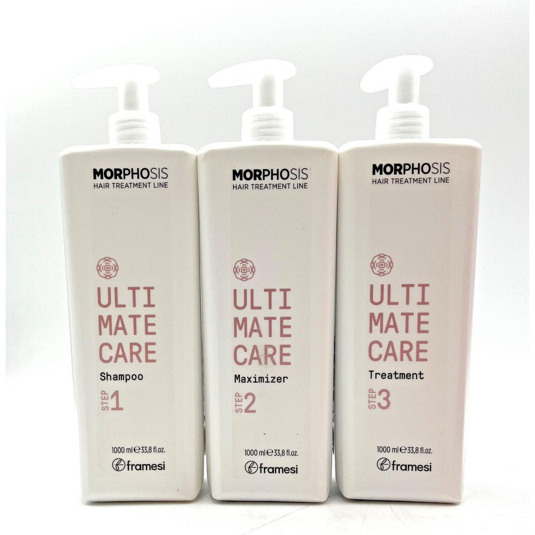 Framesi Morphosis Ultimate Care Shampoo/Maximizer/Treatment 33.8 oz/Frizzy Hair