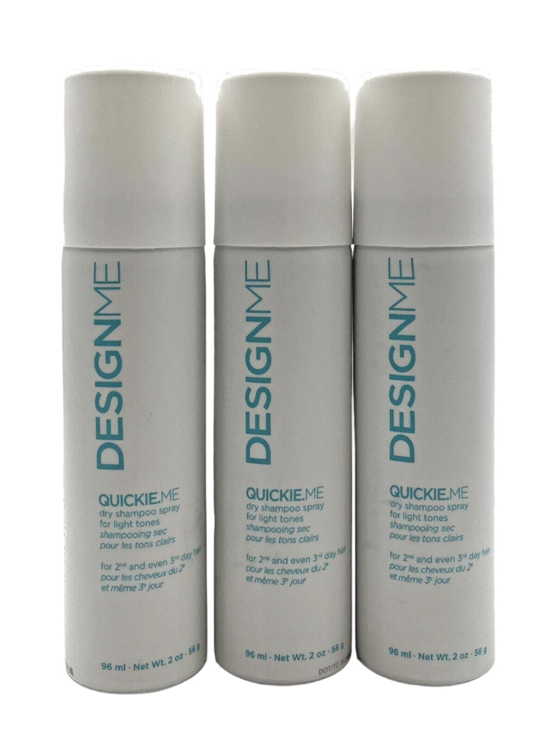 DesignMe Quickie.Me Dry Shampoo Spray For Light Tones 2 oz-3 Pack