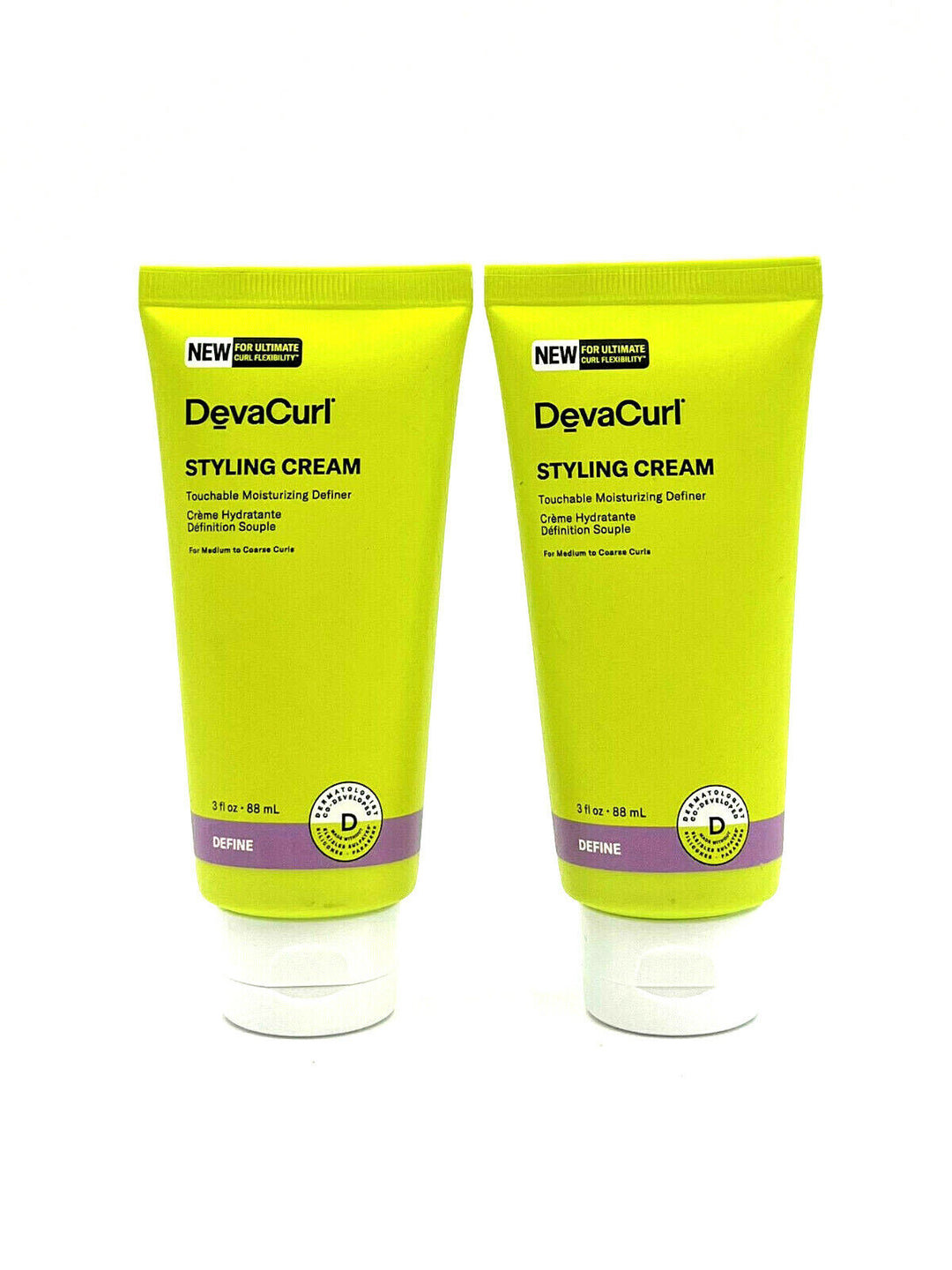 DevaCurl Styling Cream Touchable Moisturizing Definer 3 oz-Pack of 2