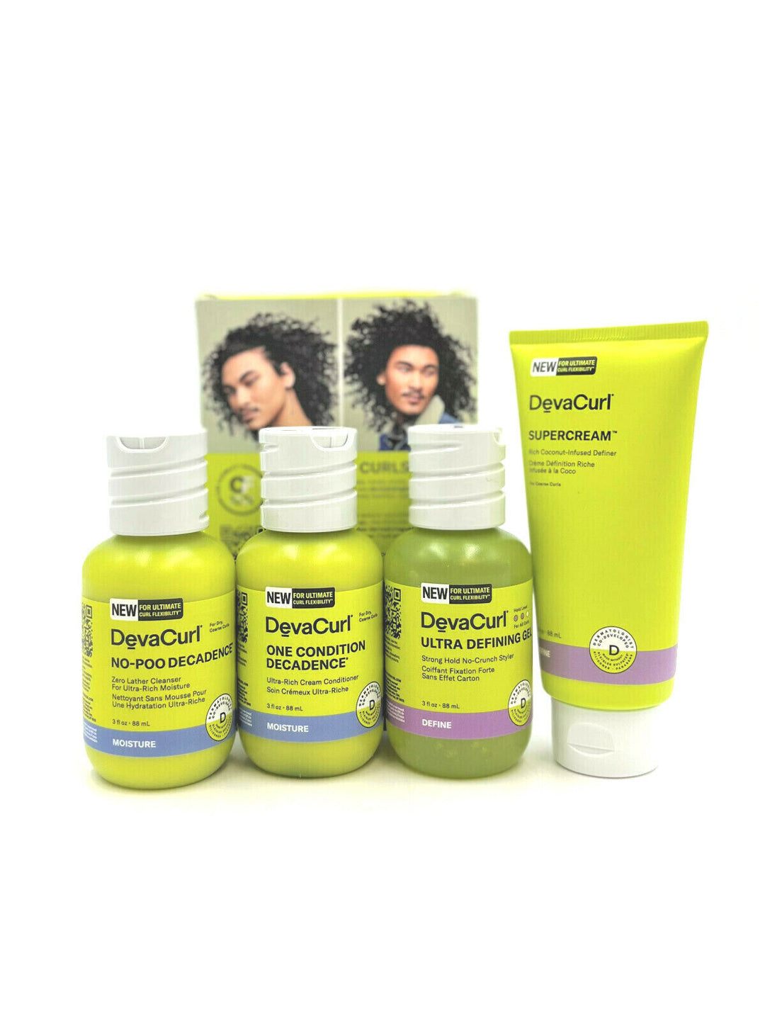 DevaCurl Ultra-Rich Moisture Gift (Cleanser/Conditioner/Defining Gel/Supercream)