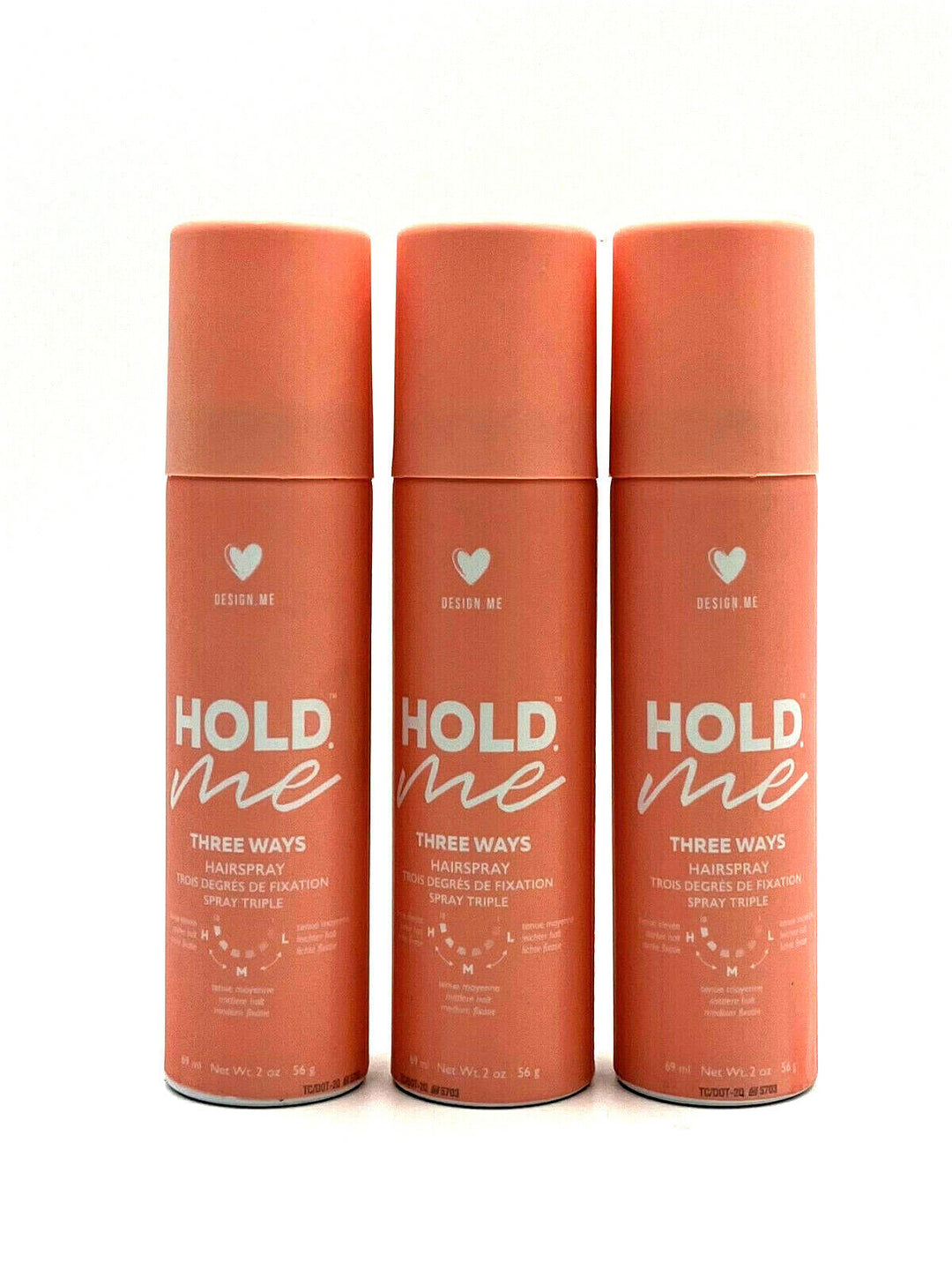 DesignMe Hold Me Three Ways Hairspray 2 oz-Pack of 3