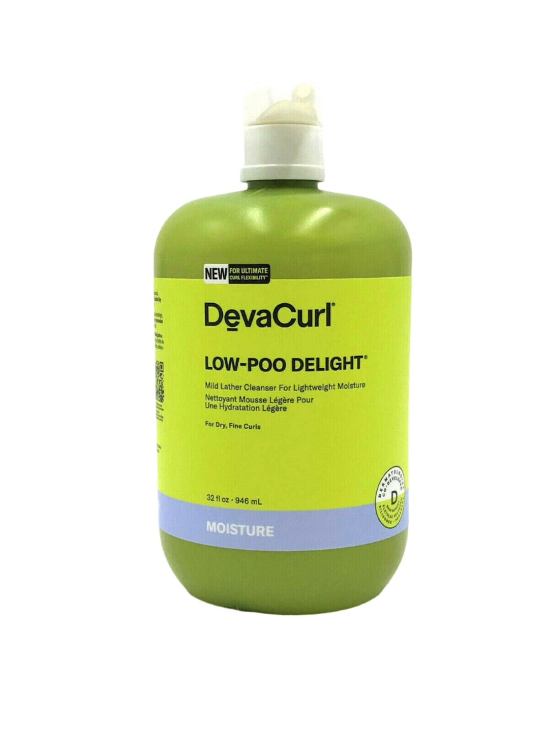 DevaCurl Low-Poo Delight Mild Lather Cleanser For Lightweight Moisture 32 oz