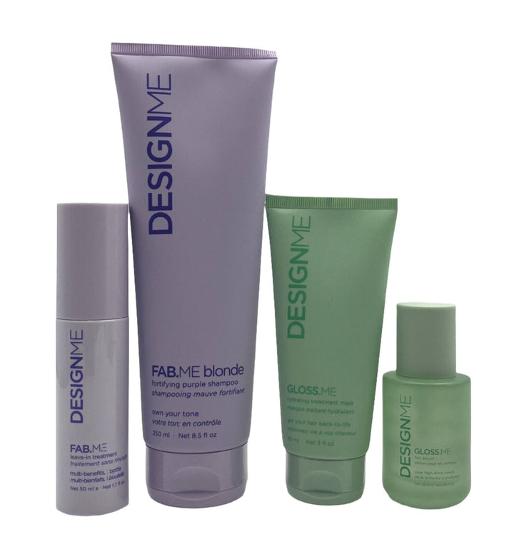 DesignMe Fab.Me/Gloss.Me Blonde Kit Brighten & Treat (4 Pieces)