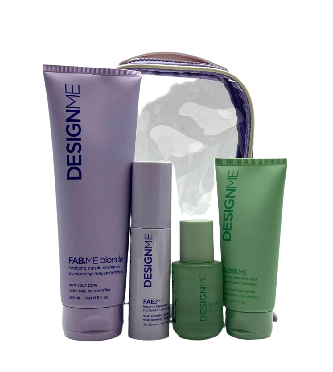 DesignMe Fab.Me/Gloss.Me Blonde Kit Brighten & Treat (4 Pieces)