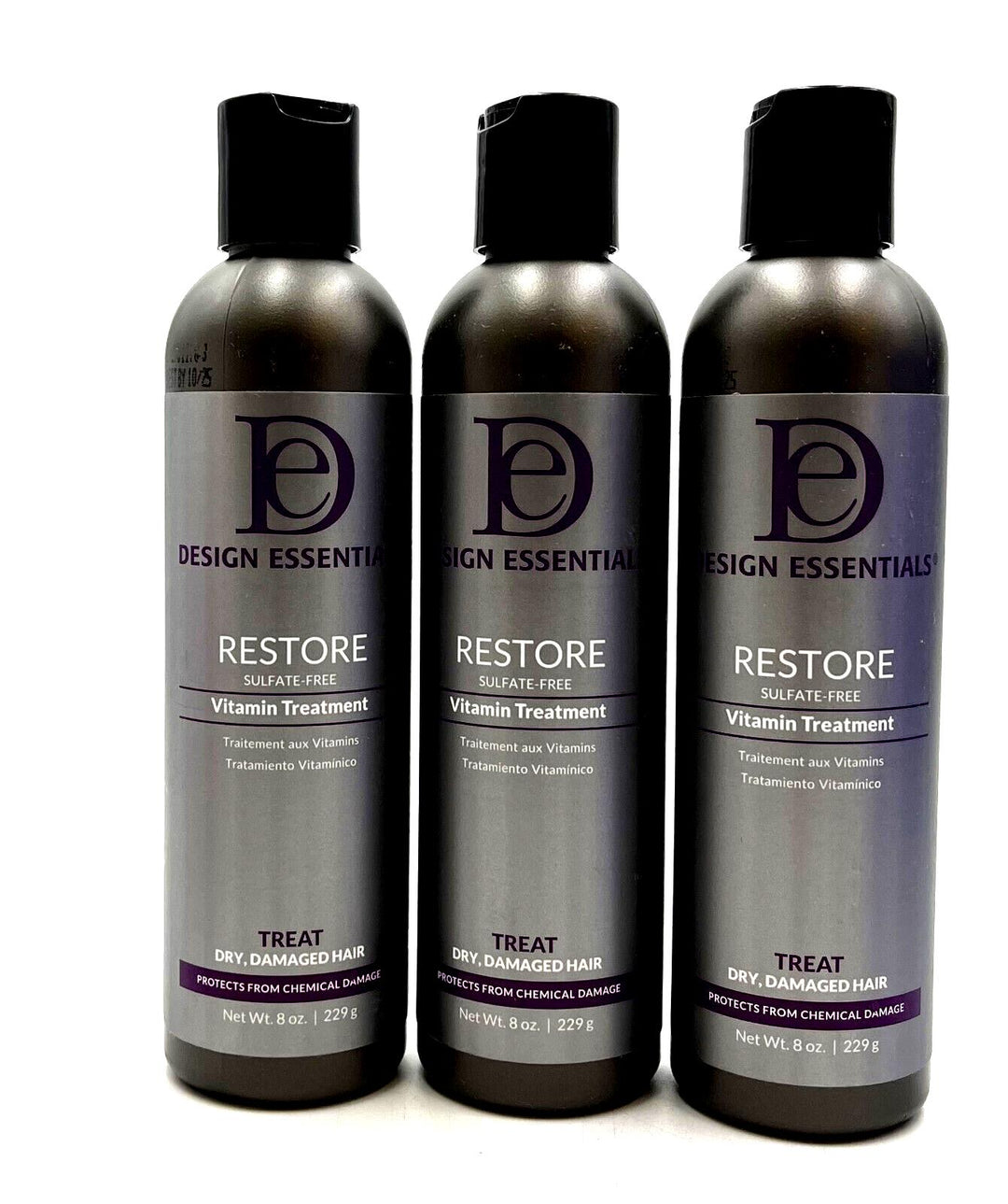 Design Essentials Restore Vitamin Treatment For Dry & Damaged Hair 8 oz-3 Pack