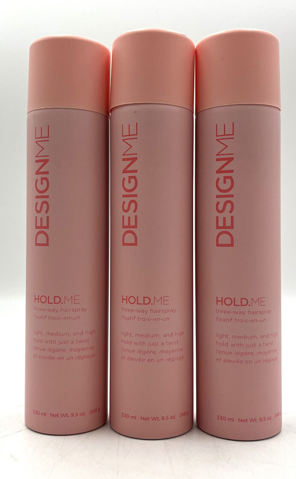 DesignMe Hold Me Three Way Hairspray 9.5 oz-3 Pack