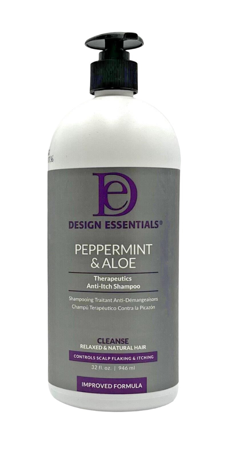 Design Essentials Peppermint & Aloe Therapeutics Anti-Itch Shampoo 32 oz